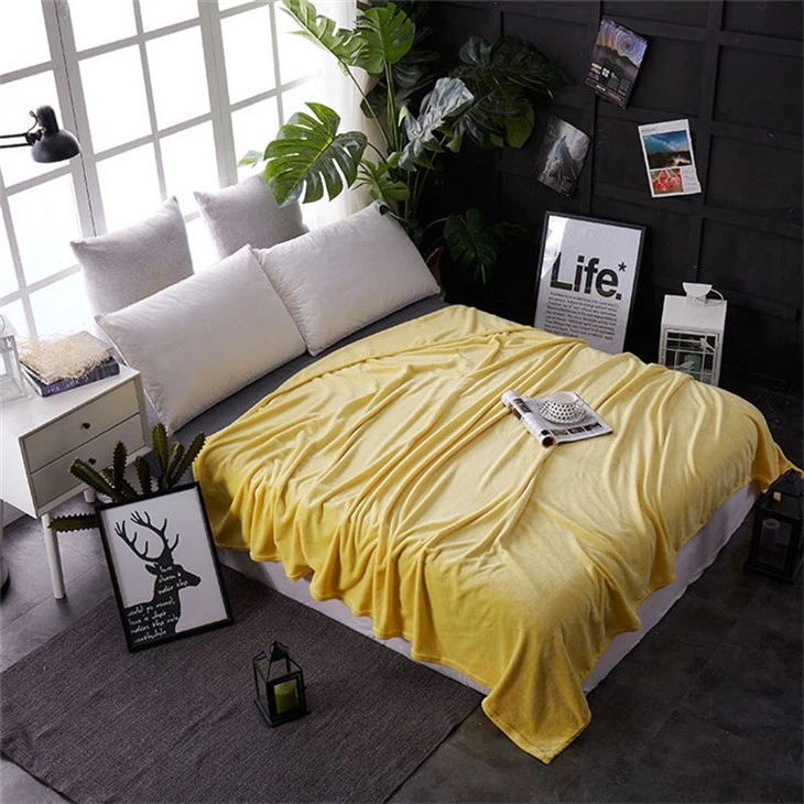 solid color coral fleece blanket