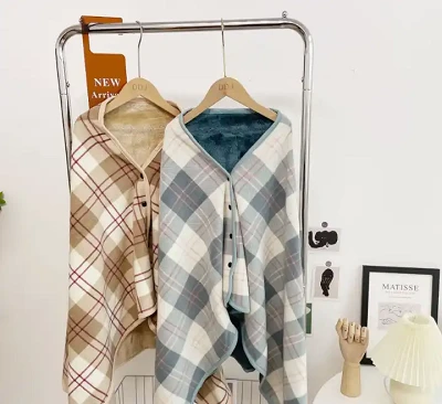 Plaid خواتین کندھے کمبل