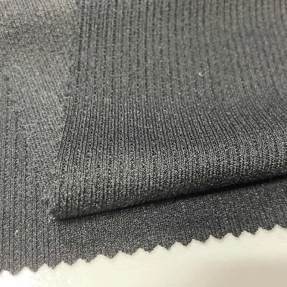 Recycled Knitted Rib Stretch Fabric in stock