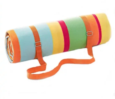 Picnic Blanket With Leather Strap Picnic Blanket With Leather Strap