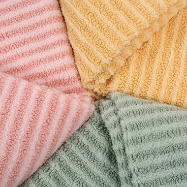 کھلونوں کے لیے دھاری دار شیرپا فیبرک