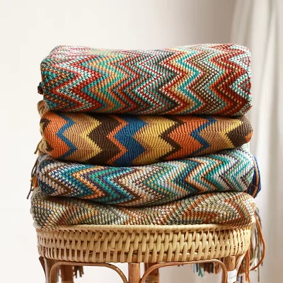 tassels ہندسی پیٹرن کمبل